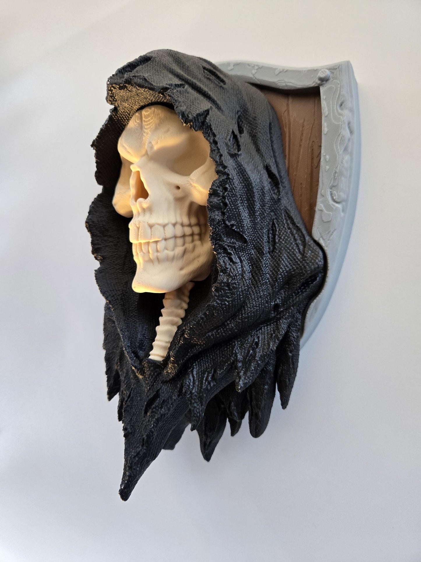 Grim Reaper Mounted on Shield Wall Decor