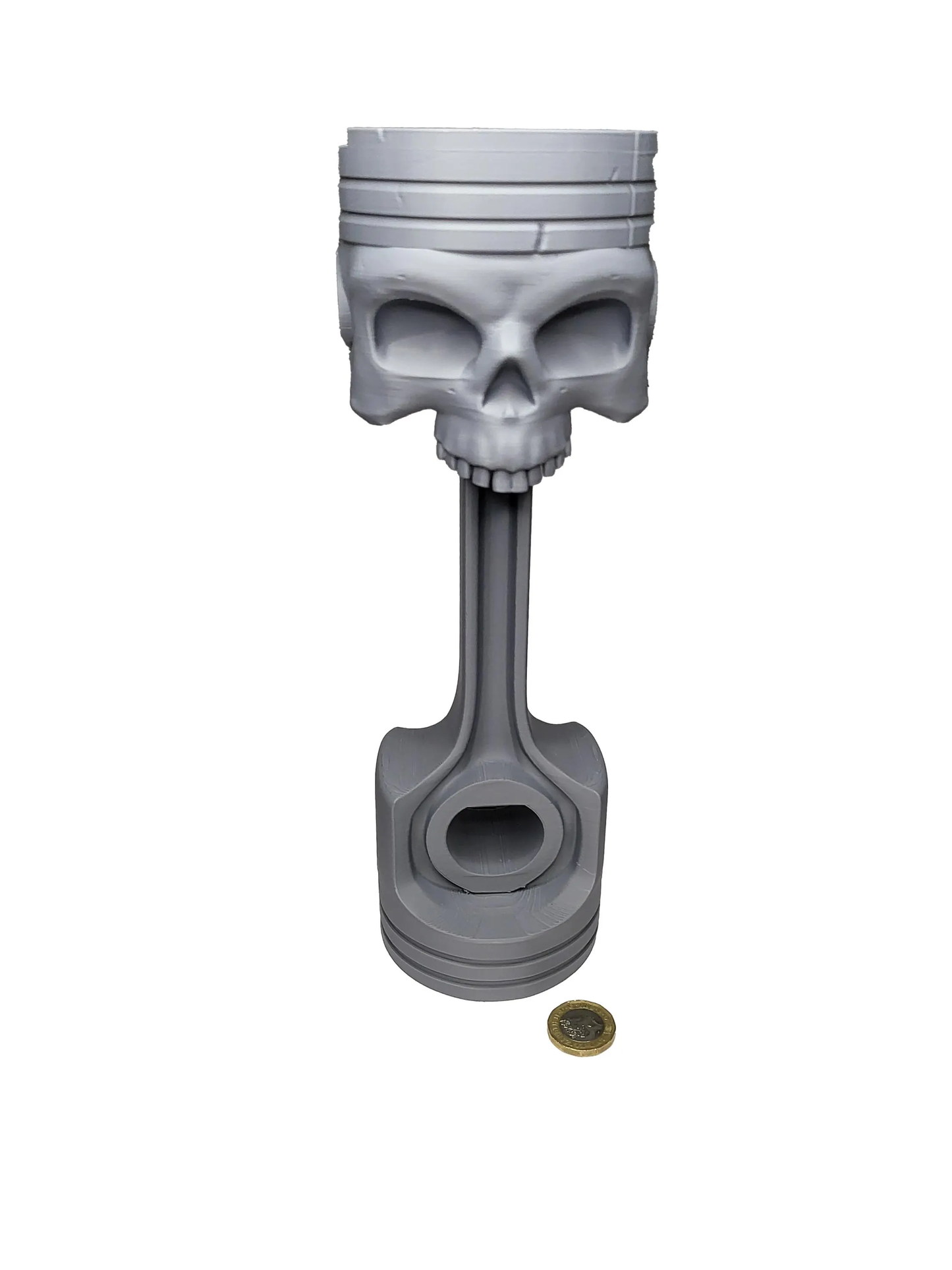 3D Printed Skull Piston Headphone Stand