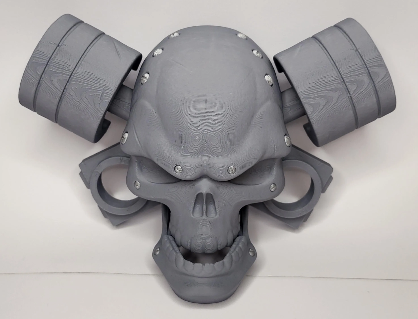 3D Printed Skull Piston Door Knocker