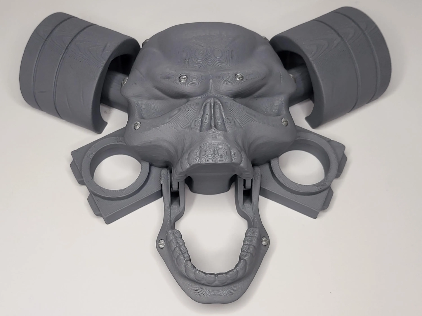 3D Printed Skull Piston Door Knocker