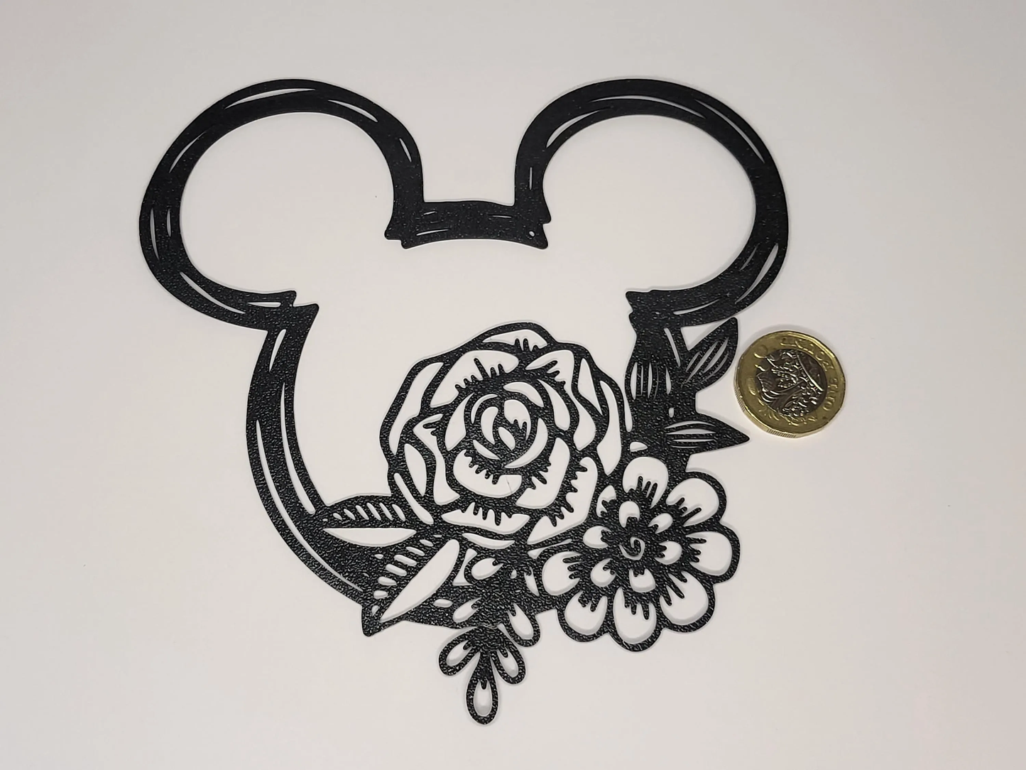 3D Printed Mouse Ears and Flower Wall Art