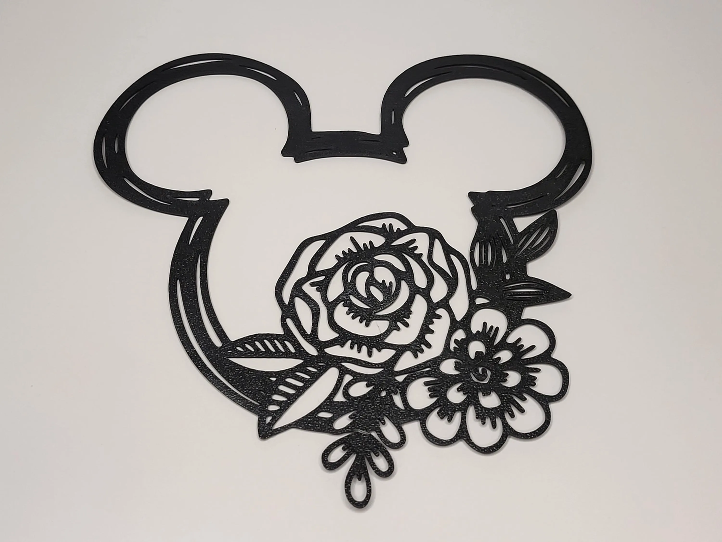 3D Printed Mouse Ears and Flower Wall Art