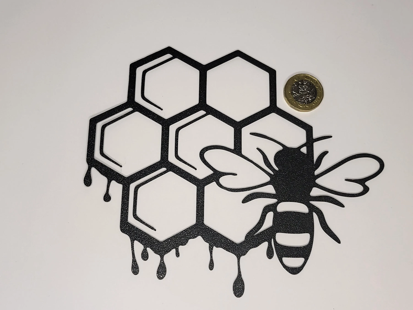 3D Printed Bee and Honeycomb Wall Art