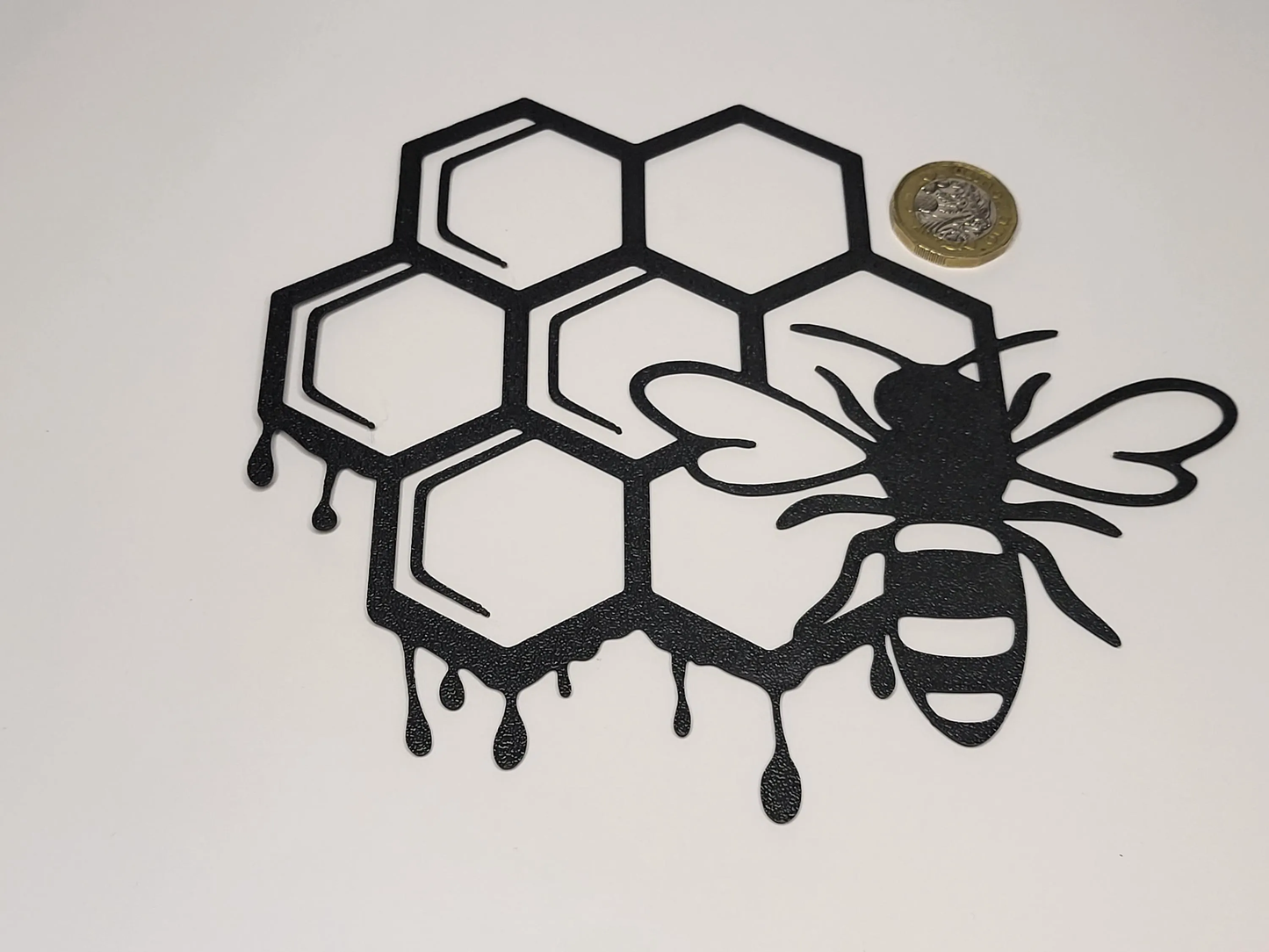 3D Printed Bee and Honeycomb Wall Art