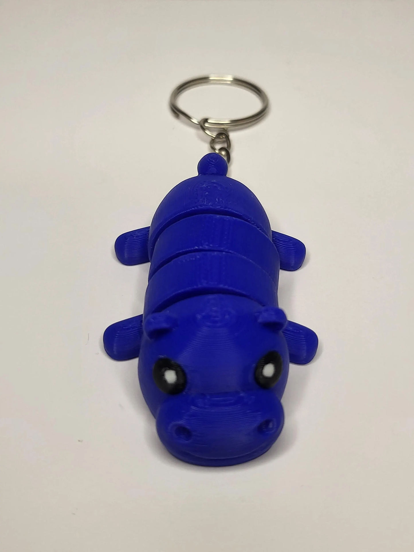 3D Printed Baby Hippo Keyring