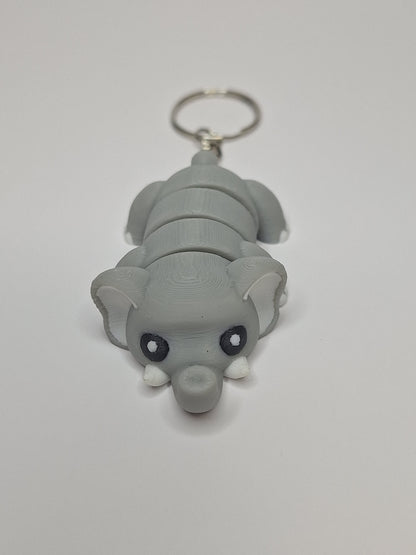 3D Printed Elephant Keyring