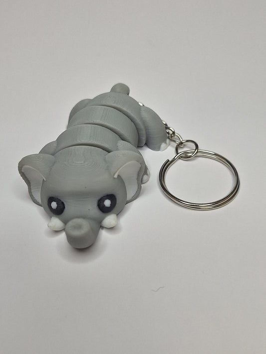 3D Printed Elephant Keyring