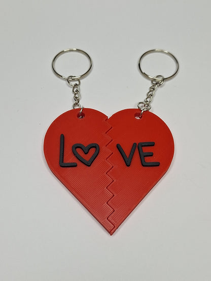 3D Printed Couples "Love" Keyring