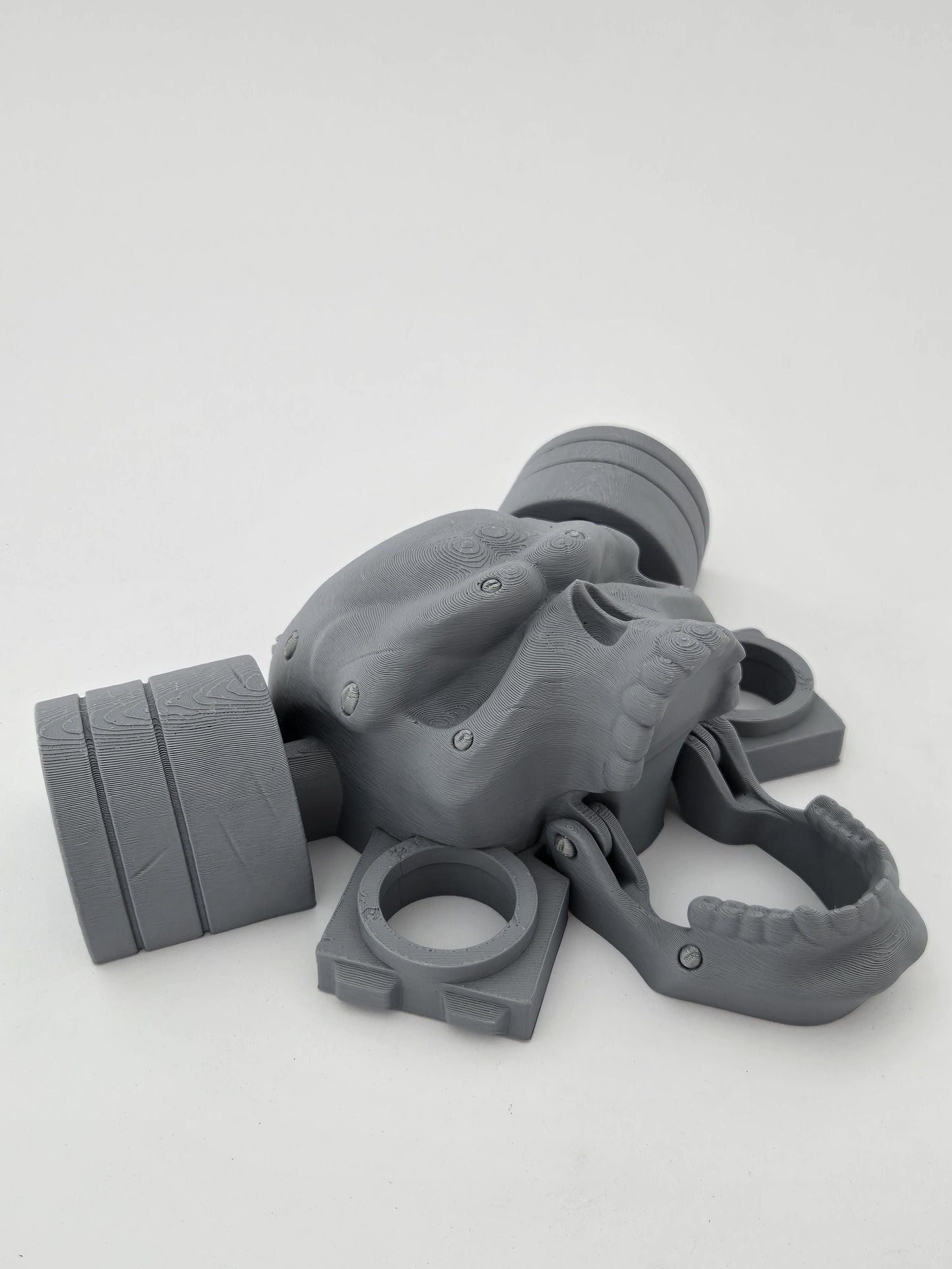3D Printed Skull Piston Door Knocker