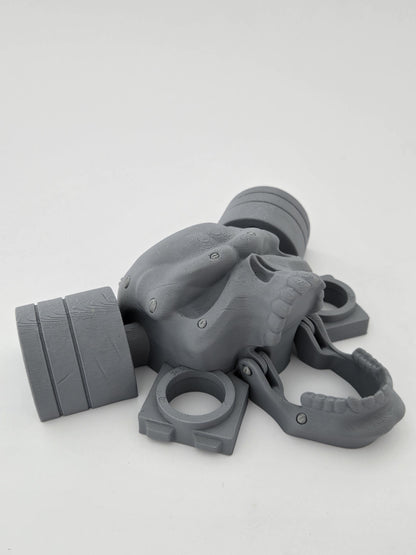 3D Printed Skull Piston Door Knocker