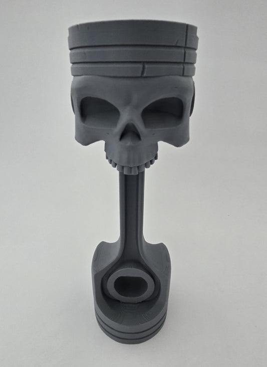 3D Printed Skull Piston Headphone Stand