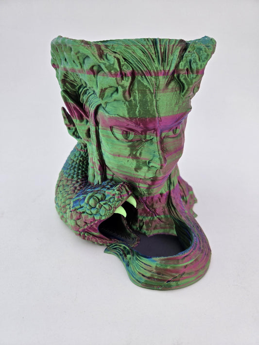 3D Printed Tri-Colour Snake Dice Tower