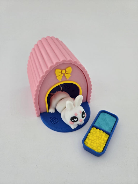 3D Printed Bunny Hutch Desk Toy