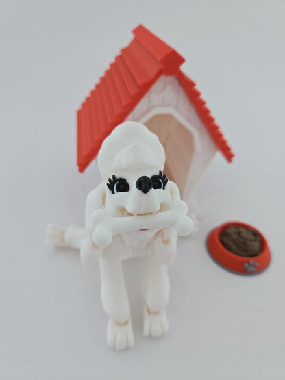 3D Printed Dog House with Poodle