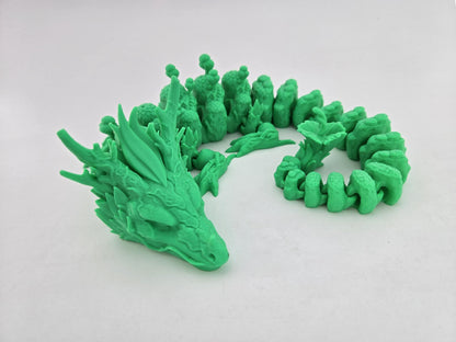 3D Printed Large Articulated Forest Dragon