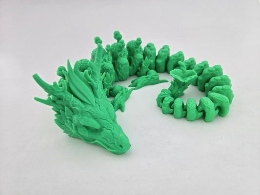 3D Printed Large Articulated Forest Dragon