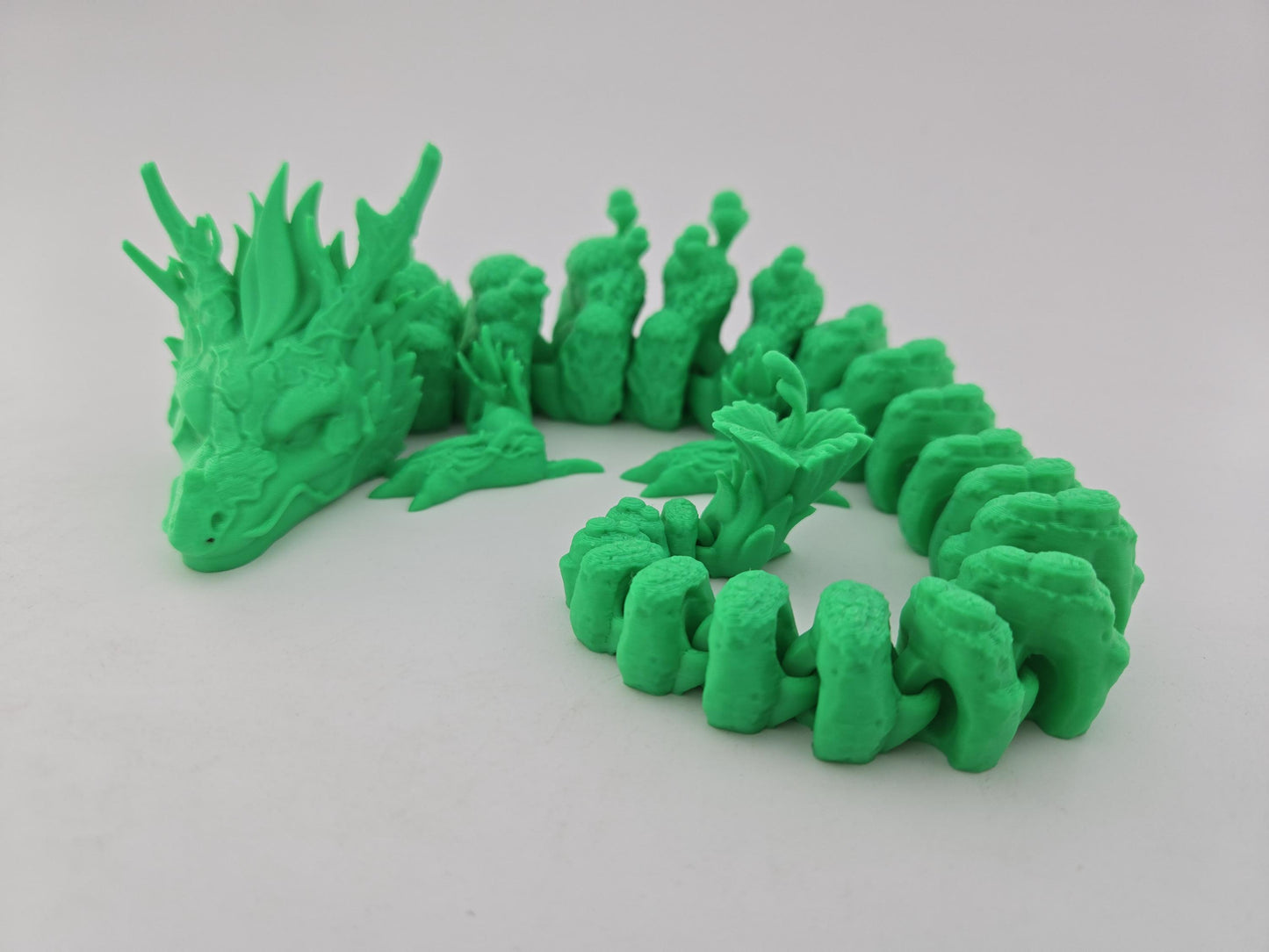 3D Printed Large Articulated Forest Dragon