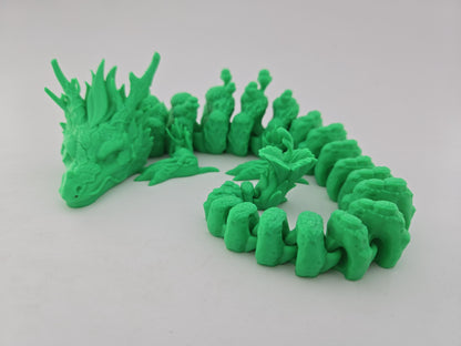 3D Printed Large Articulated Forest Dragon