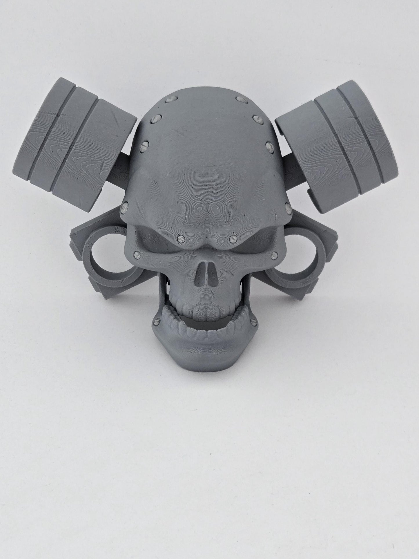 3D Printed Skull Piston Door Knocker