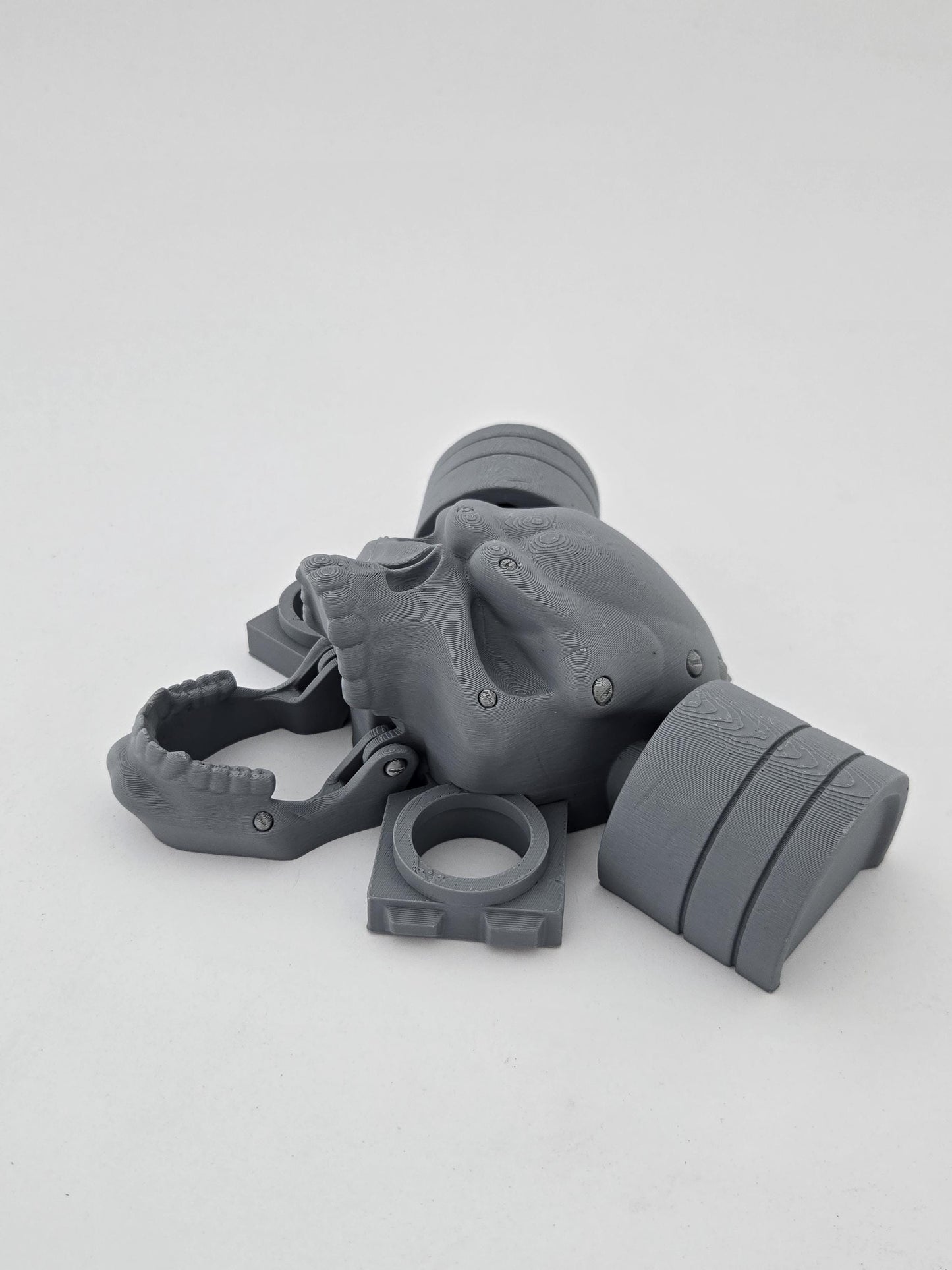 3D Printed Skull Piston Door Knocker