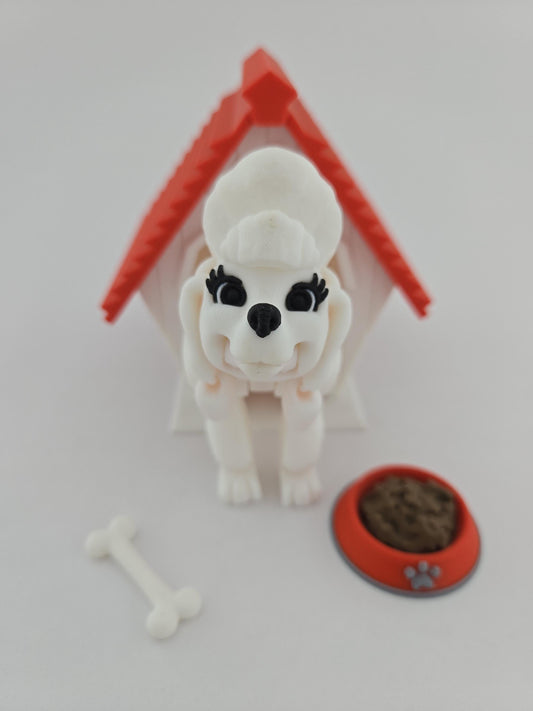 3D Printed Dog House with Poodle