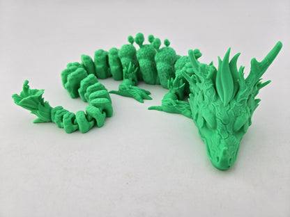 3D Printed Large Articulated Forest Dragon