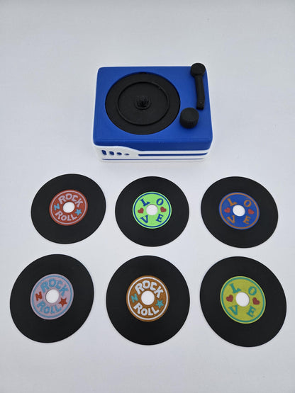 3D Printed Vinyl Record Coaster Set