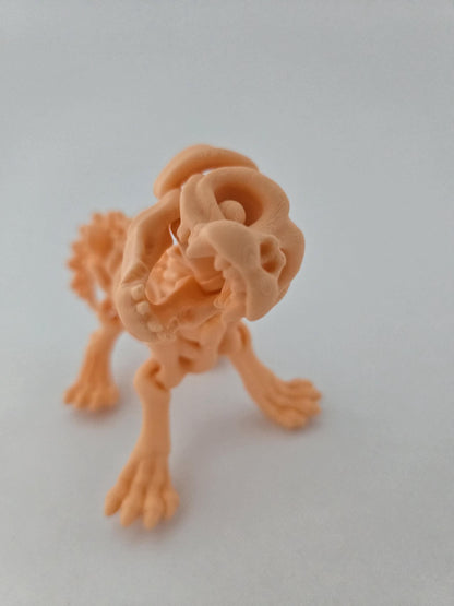 3D Printed Skeleton Dog Figurine