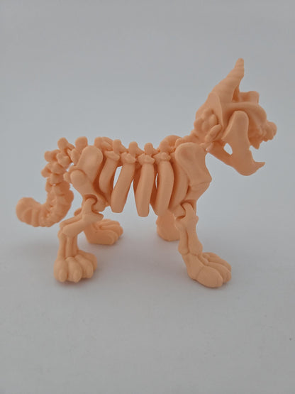 3D Printed Skeleton Cat Figurine