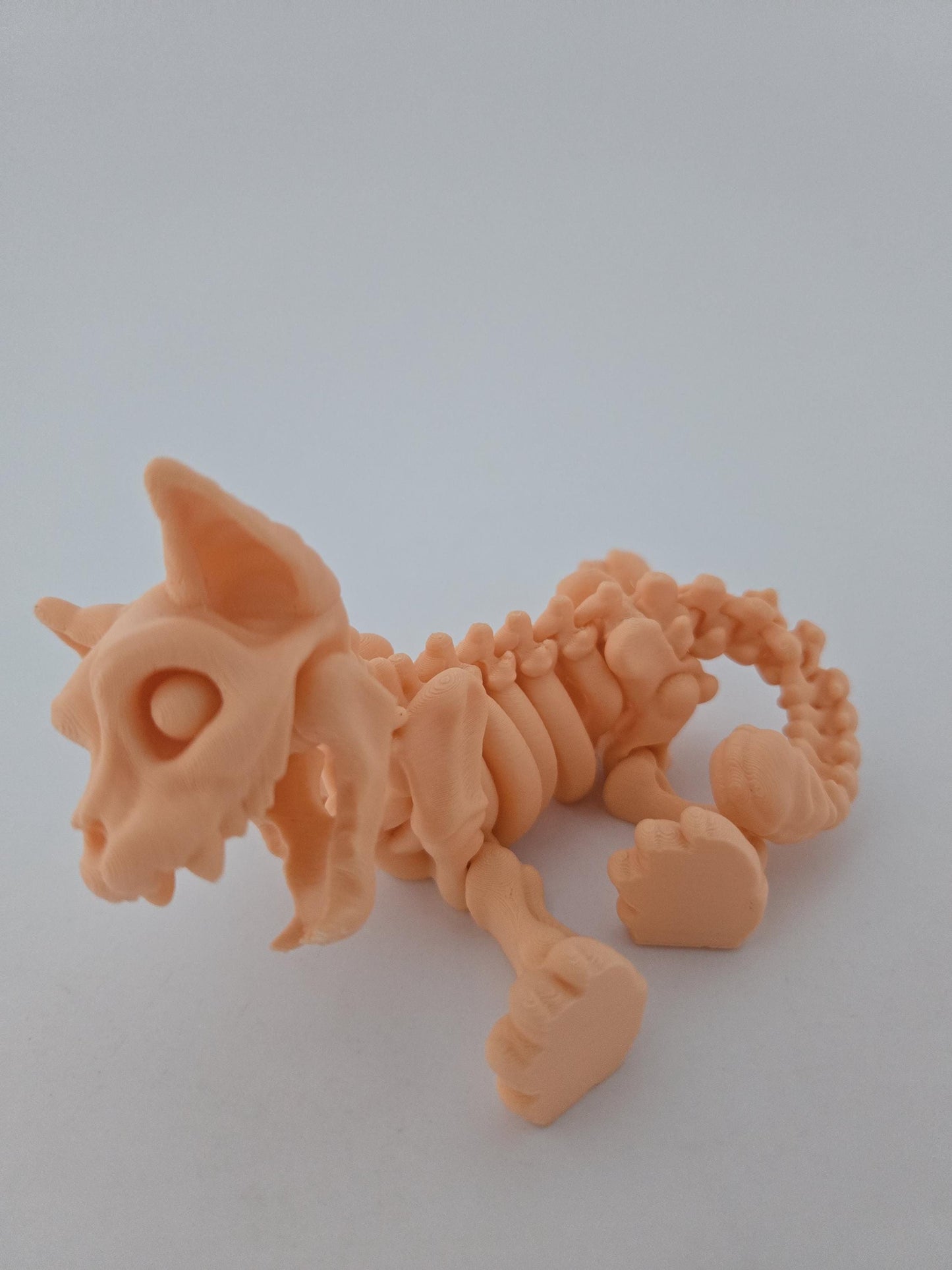 3D Printed Skeleton Cat Figurine