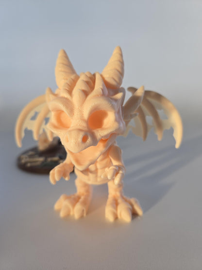 Bone Dragon Figure with Base