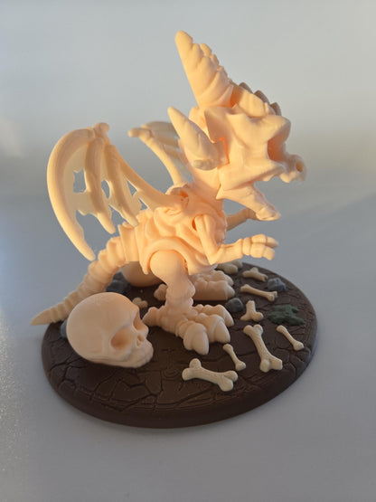 Bone Dragon Figure with Base
