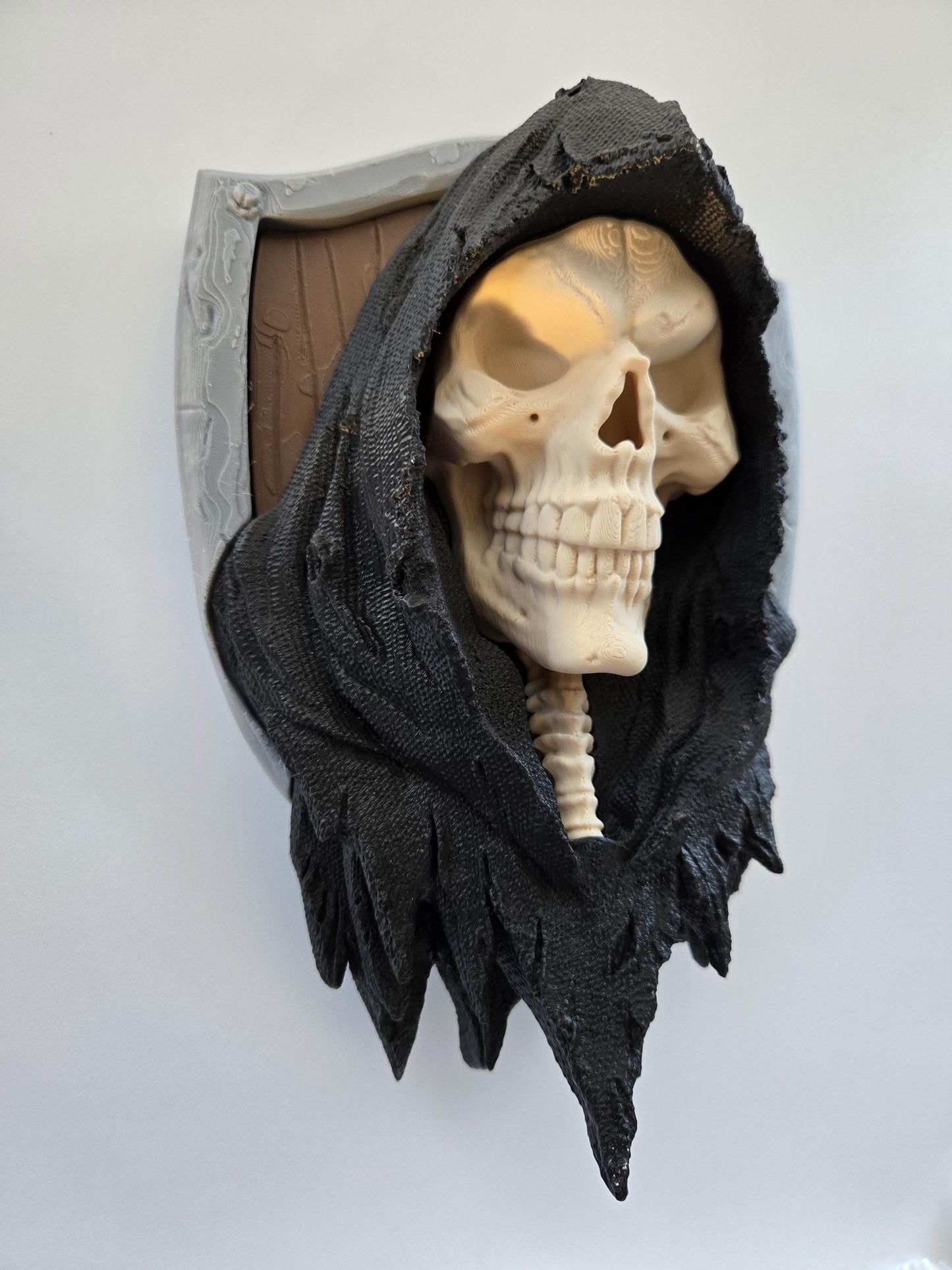 Grim Reaper Mounted on Shield Wall Decor