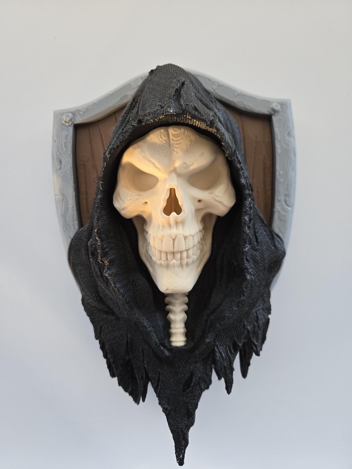 Grim Reaper Mounted on Shield Wall Decor