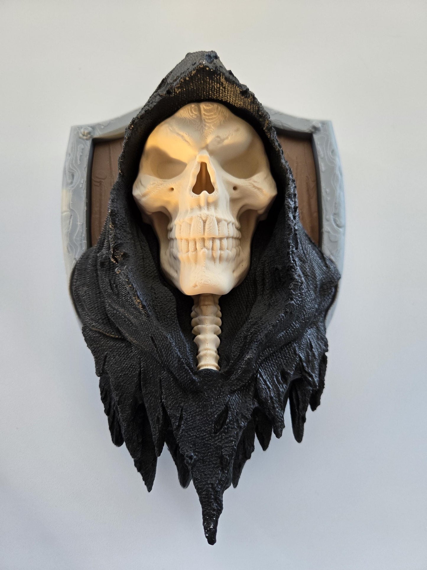 Grim Reaper Mounted on Shield Wall Decor