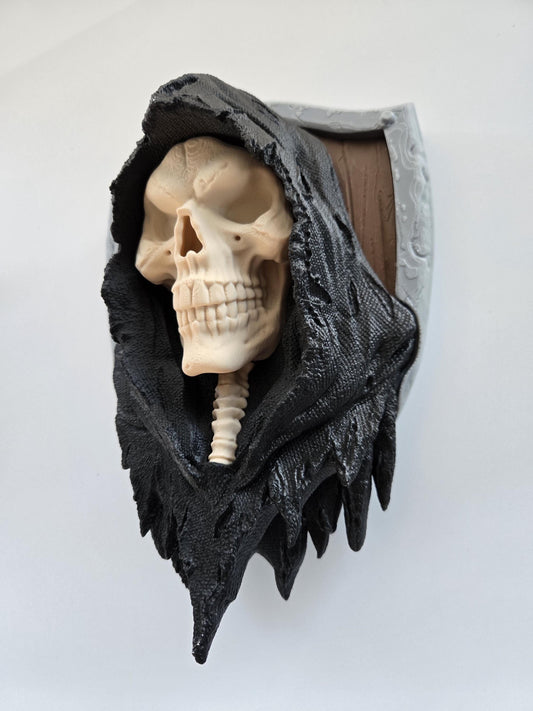 Grim Reaper Mounted on Shield Wall Decor