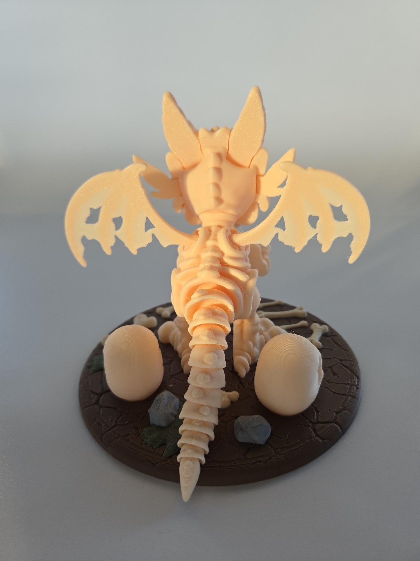 Bone Dragon Figure with Base