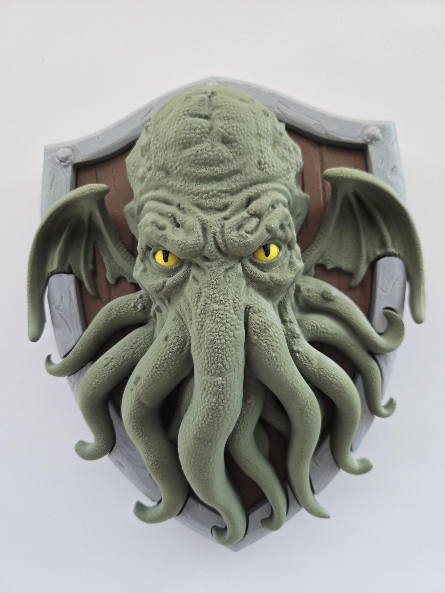 Cthulhu Head with Shield Wall Decor