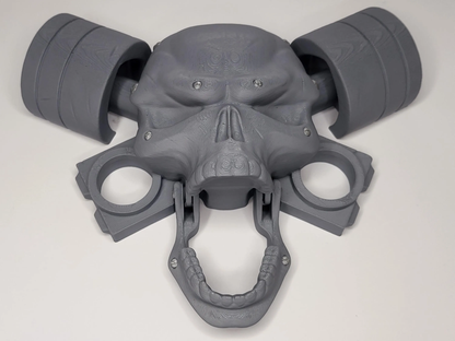 3D Printed Skull Piston Door Knocker