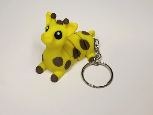 3D Printed Giraffe Keyring